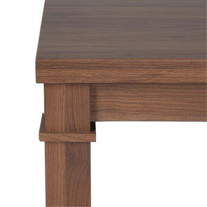 English Elm 6-piece Rectangular Dining Set with Wood Grain Table Four Upholstered Chairs and Bench Walnut N752S000012D