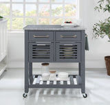 OSP Home Furnishings Stafford Kitchen Cart Grey