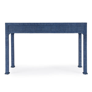 Butler Specialty Chatham Raffia 2-drawer Desk: Luxurious Hand-woven Elegance For Your Stylish Office Or Entryway Blue Saguran Raffia,Gmelina Arborea Wood,Mdf,Oak Veneer,Aluminum 9746361-butler
