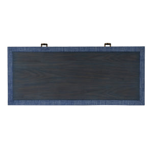 Butler Specialty Chatham Raffia 2-drawer Desk: Luxurious Hand-woven Elegance For Your Stylish Office Or Entryway Blue Saguran Raffia,Gmelina Arborea Wood,Mdf,Oak Veneer,Aluminum 9746361-butler