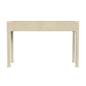 Butler Specialty Chatham Raffia 2-drawer Desk: Luxurious Hand-woven Elegance For Your Stylish Office Or Entryway Natural Saguran Raffia,Gmelina Arborea Wood,Mdf,Oak Veneer,Aluminum 9746362-butler