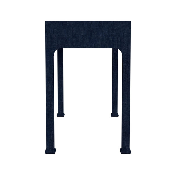 Butler Specialty Chatham Raffia 2-drawer Desk: Luxurious Hand-woven Elegance For Your Stylish Office Or Entryway Navy Blue Saguran Raffia,Gmelina Arborea Wood,Mdf,Oak Veneer,Aluminum 9746410-butler