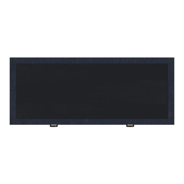 Butler Specialty Chatham Raffia 2-drawer Desk: Luxurious Hand-woven Elegance For Your Stylish Office Or Entryway Navy Blue Saguran Raffia,Gmelina Arborea Wood,Mdf,Oak Veneer,Aluminum 9746410-butler