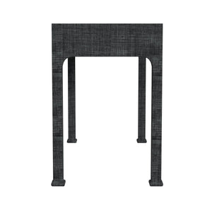 Butler Specialty Chatham Raffia 2-drawer Desk: Luxurious Hand-woven Elegance For Your Stylish Office Or Entryway Charcoal Gmelina Arborea Wood,Mdf,Oak Veneer,Saguran Raffia,Aluminum 9746420-butler