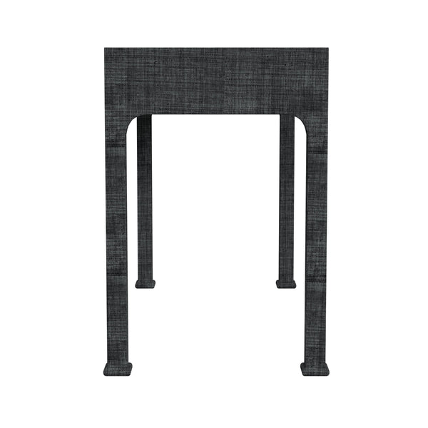 Butler Specialty Chatham Raffia 2-drawer Desk: Luxurious Hand-woven Elegance For Your Stylish Office Or Entryway Charcoal Gmelina Arborea Wood,Mdf,Oak Veneer,Saguran Raffia,Aluminum 9746420-butler
