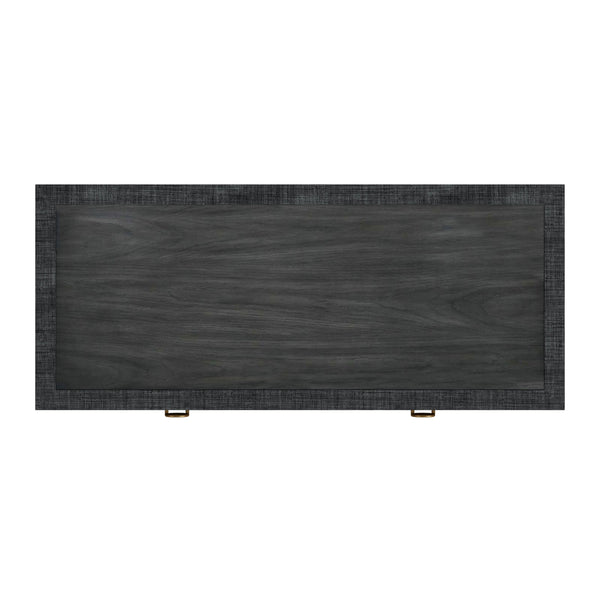 Butler Specialty Chatham Raffia 2-drawer Desk: Luxurious Hand-woven Elegance For Your Stylish Office Or Entryway Charcoal Gmelina Arborea Wood,Mdf,Oak Veneer,Saguran Raffia,Aluminum 9746420-butler