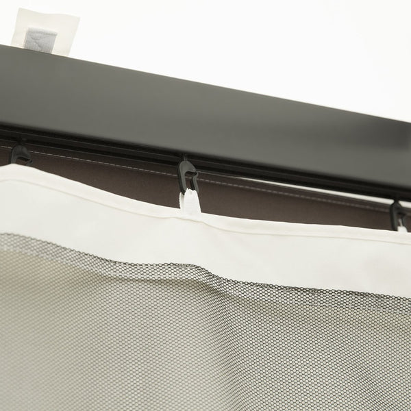 English Elm Outsunny 10' X 13' Durable Mesh Sidewall Set With Zippers For Gazebos & Canopy Tents - Cream Trim W2225P174211-GIGA