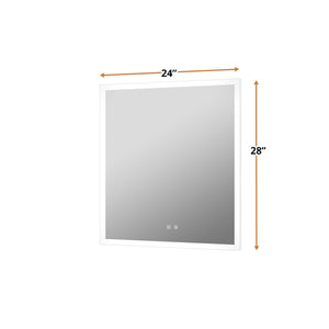 English Elm Aurorium Frameless Led Vanity Mirror with Defogger for Modern Spa Bathrooms B2731P478345