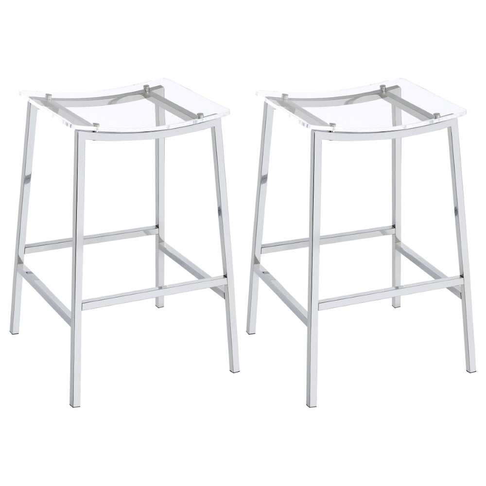 English Elm Marli Leatherette Dining Chairs with Chrome Eiffel Legs Modern Pair for Stylish Rooms B062P447712