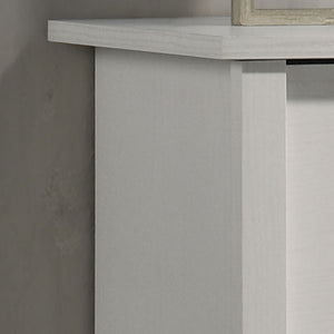 English Elm Seraphiel Four Drawer Storage Chest Oak Finish Matte Black Hardware Bedroom Organizer White B2749P413331