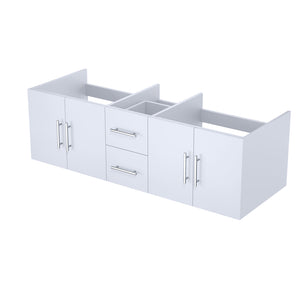 English Elm Glossy White Double Bath Vanity - 60" W With Spacious Storage, Soft-Close Drawers & Easy Install B2731P258504