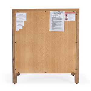 Butler Specialty Mesa 3 Drawer Chest - Elegant Solid Wood Design With Natural Cane For Stylish Home Décor Natural Oak Wood,Mdf,Oak Veneer,Cane 9750438-butler