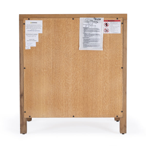 Butler Specialty Mesa 3 Drawer Chest - Elegant Solid Wood Design With Natural Cane For Stylish Home Décor Natural Oak Wood,Mdf,Oak Veneer,Cane 9750438-butler