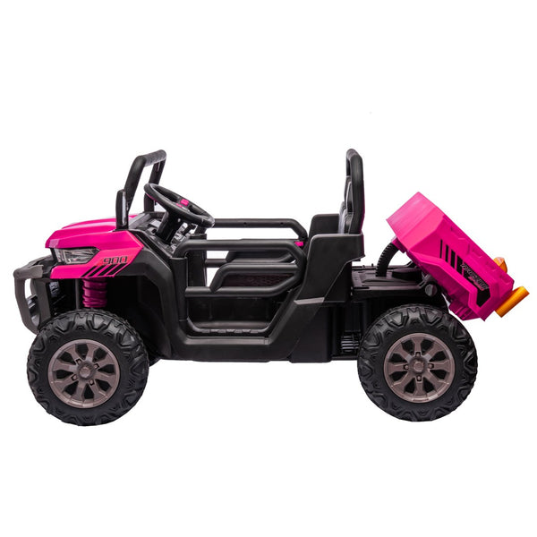 English Elm 24v Ride on Dump Truck Two Seat 2x200w Motor with Remote Control for Kids W1578P336128