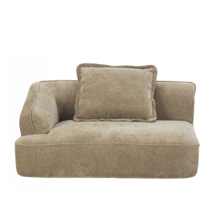 English Elm 122" L-shaped Sectional with Deep Chaise High Density Foam Low Profile Living Room Sofa Off-White+Natural N767P371309O