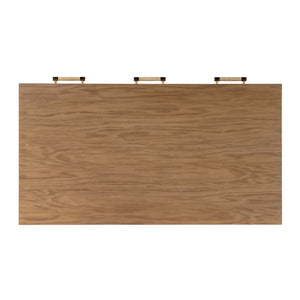 Butler Specialty Mesa 3-drawer Writing Desk In Solid Oak Frame - Stylish Home Office Furniture With Timeless Charm Natural Oak Wood,Mdf,Oak Veneer,Cane 9754438-butler