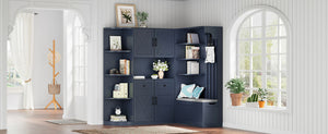 English Elm Multifunctional Hall Cabinet – Stylish 2-In-1 Storage Solution With Hooks For Entryway & Living Room W1580S00187