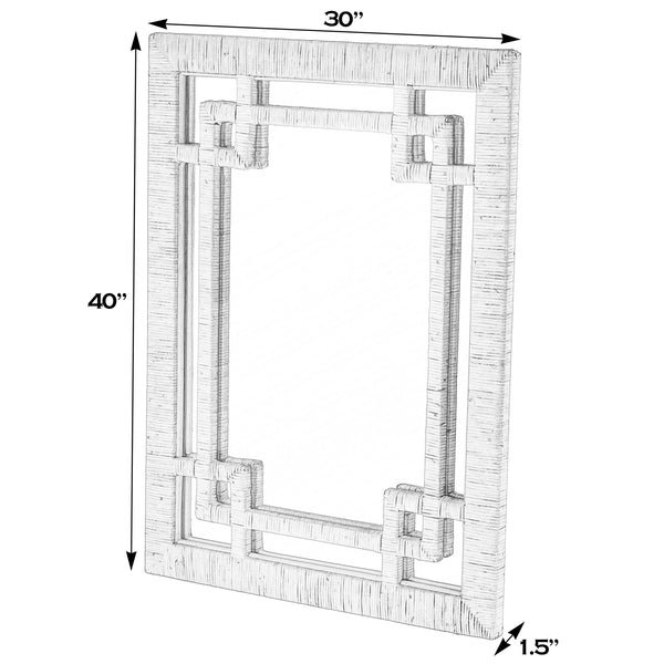 Hana Woven Rattan Wall Mirror 9756404 Light Brown Butler Specialty