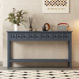 Trexm Rustic Entryway Console Table, 60