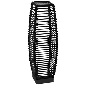 English Elm Outsunny Solar Rattan Pathway Lantern Outdoor Wicker Led Garden Light Auto Dusk W2225P174039