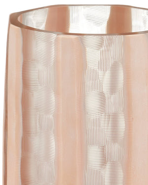 Currey & Company Merletto Glass Vase Set Of 3 - Exquisite Mouth-blown Pastel Design With Stunning Layered Effect Pink Glass 1200-1031-currey-company