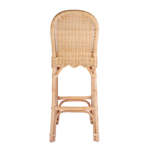 Flora Scalloped Edge Ratan Counter Stool 9763404 Light Brown Butler Specialty