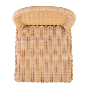 Flora Scalloped Edge Ratan Counter Stool 9763404 Light Brown Butler Specialty