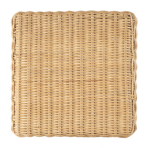 Butler Specialty Flora Rattan 24" Scalloped Counter Stool – Hand-woven Charm For Coastal Kitchen And Dining Spaces Light Brown Rattan,Mahogany 9764404-butler