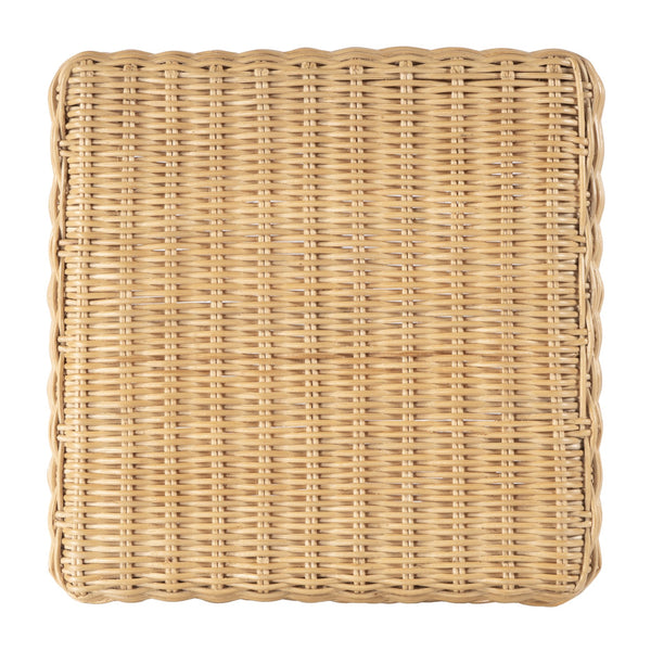 Butler Specialty Flora Rattan 24" Scalloped Counter Stool – Hand-woven Charm For Coastal Kitchen And Dining Spaces Light Brown Rattan,Mahogany 9764404-butler