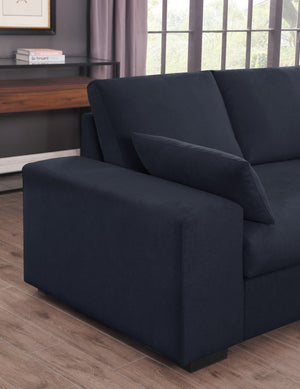 English Elm Joviel Woven Fabric Sectional with Chaise Ottoman Pocket Coil Living Room Sofa B2749S00249
