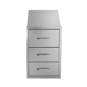 English Elm Stainless Steel Kitchen Organizer with Drawers and Built in Paper Towel Dispenser W5006P397549