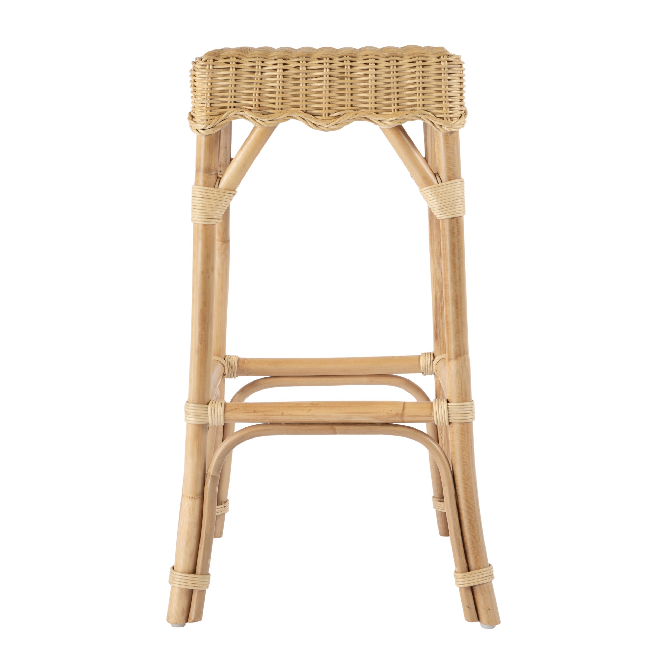 Butler Specialty Furniture Flora Rattan Scalloped Counter Stool