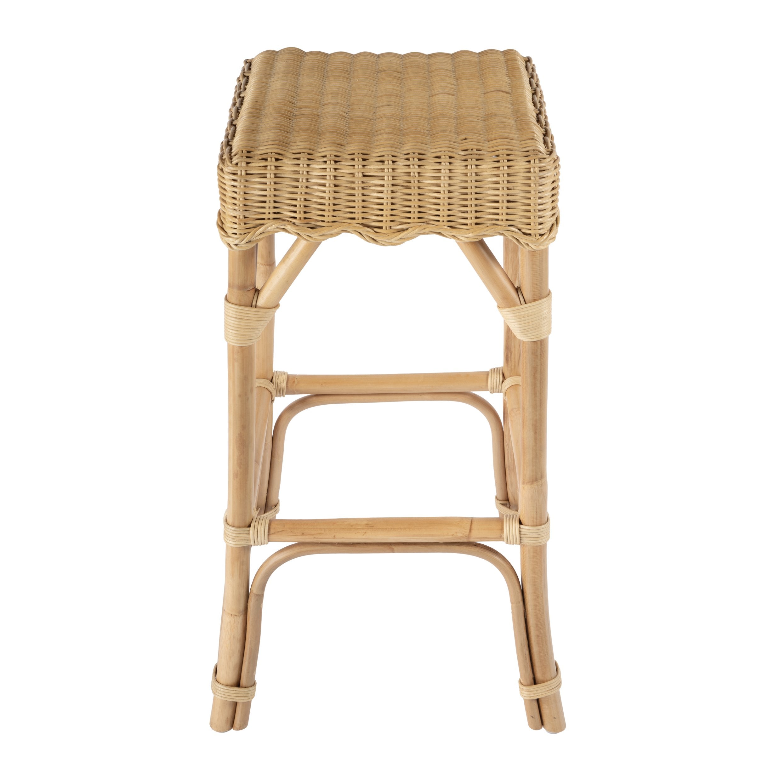 Butler Specialty Furniture Flora Rattan Scalloped Counter Stool - Thumbnail 5