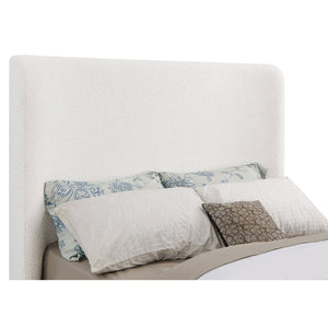 English Elm Kensington Boucle Wingback Eastern King Bed with Oak Base and Platform Frame B062S01821