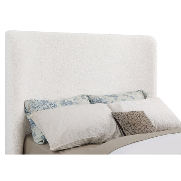 English Elm Kensington Boucle Wingback Eastern King Bed with Oak Base and Platform Frame B062S01821