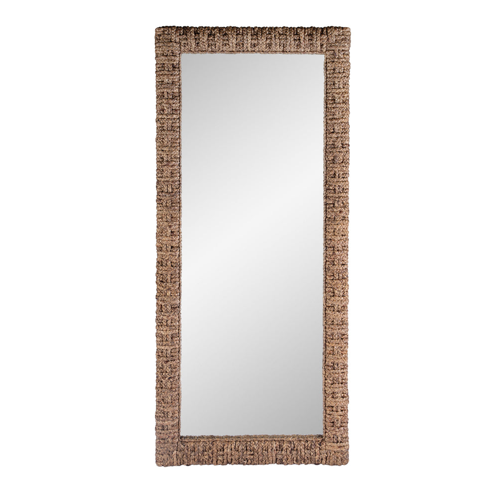 Butler Specialty Gloucester Woven Water Hyacinth Floor Mirror - Embrace Natural Elegance For Your Home Decor Brown Plywood,Water Hyacinth,Glass 9768476-butler