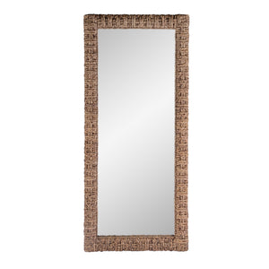Butler Specialty Gloucester Woven Water Hyacinth Floor Mirror - Embrace Natural Elegance For Your Home Decor Brown Plywood,Water Hyacinth,Glass 9768476-butler
