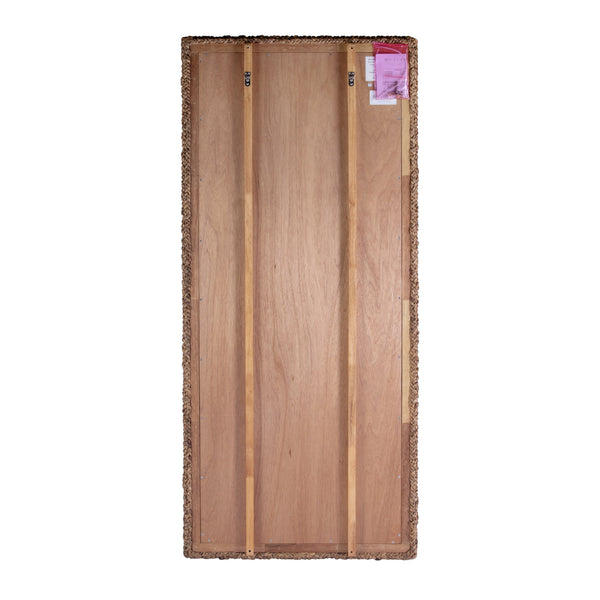 Butler Specialty Gloucester Woven Water Hyacinth Floor Mirror - Embrace Natural Elegance For Your Home Decor Brown Plywood,Water Hyacinth,Glass 9768476-butler
