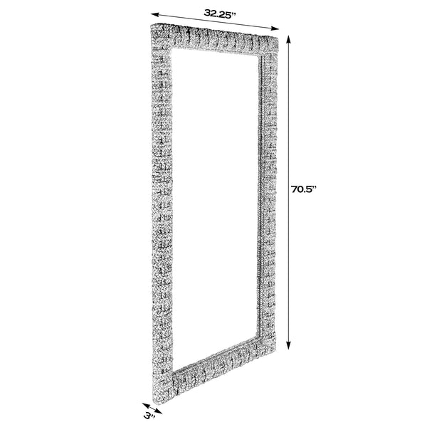 Butler Specialty Gloucester Woven Water Hyacinth Floor Mirror - Embrace Natural Elegance For Your Home Decor Brown Plywood,Water Hyacinth,Glass 9768476-butler
