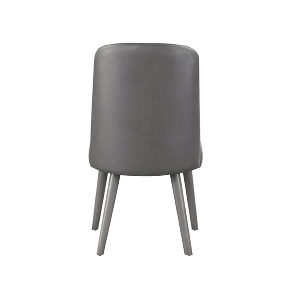 English Elm Set Of 2 Cushioned Pu Side Chairs With Gray Oak Legs, Modern Comfort For Dining & Home Office B016P314454-GIGA