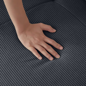 English Elm 113" Modular L-Shaped Sectional Sofa with Corduroy Upholstery, Deep Seats, Wide Arms, Ottoman Included Dark Gray W1359S00024