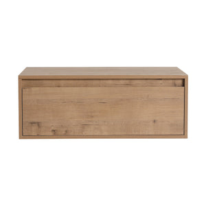 English Elm 30" Imitative Oak Wall-Mount Vanity Cabinet with Soft-Close Drawers, Scratch & Water-Resistant Finish W999P205627