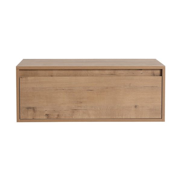 English Elm 30" Imitative Oak Wall-Mount Vanity Cabinet with Soft-Close Drawers, Scratch & Water-Resistant Finish W999P205627