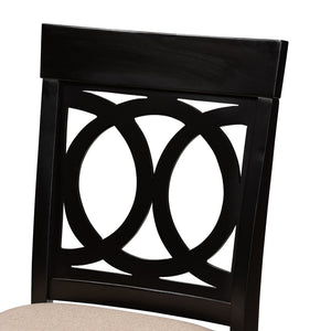 Baxton Studio Baxton Studio Verina Modern Counter Stool Set of 4 - Espresso Brown, Plush Upholstered Comfort RH323P-Sand/Dark Brown-PS