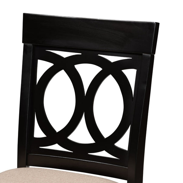 Baxton Studio Baxton Studio Verina Modern Counter Stool Set of 4 - Espresso Brown, Plush Upholstered Comfort RH323P-Sand/Dark Brown-PS