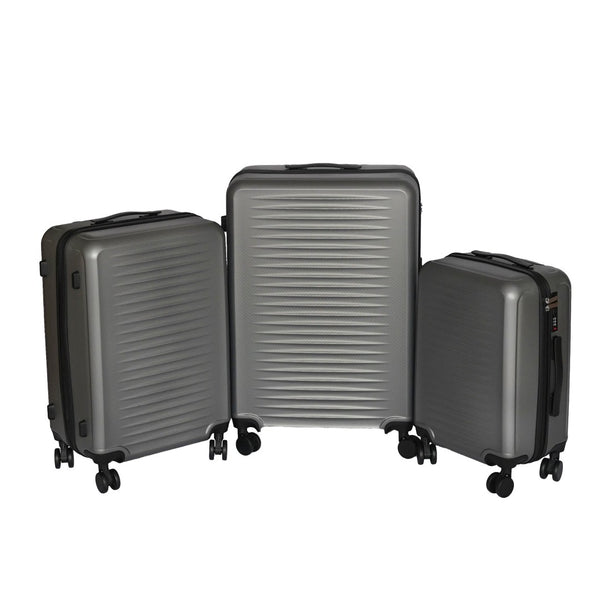 English Elm 2025 Hardshell Abs Luggage Set with Spinner Wheels and Built-in Lock for Secure Travel Gray W2710P453976