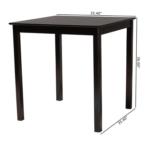 Baxton Studio Baxton Studio Lenoir Modern Espresso Brown Pub Table - Stylish, Space-Saving Design for 4 Guests RH7070T-Dark Brown-PT