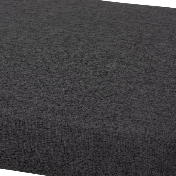 Baxton Studio Baxton Rika Mid-Century Modern Boomerang Bench - Dark Grey Upholstered Walnut Accent Seating Solution BBT5367-Dark Grey/Walnut-Bench