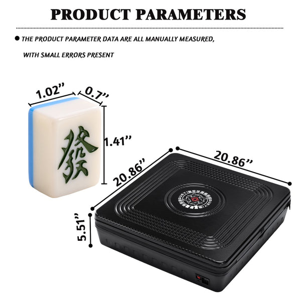 English Elm Portable Mahjong Table Foldable Suitcase Set for 2 to 4 Players Outdoor Use W1622P266144