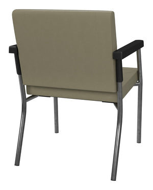 OSP Home Furnishings Bariatric Guest Chair with Reinforced Metal Frame and Pu Arm Pads for Medical Waiting Rooms BC9601-R106